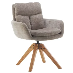 CY-2485-B Upholstred Dining Chair with Red Oak Wooden Basee1