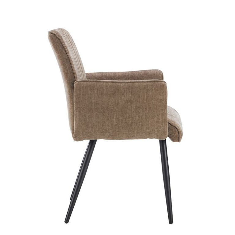 fabric dining chair with arm support