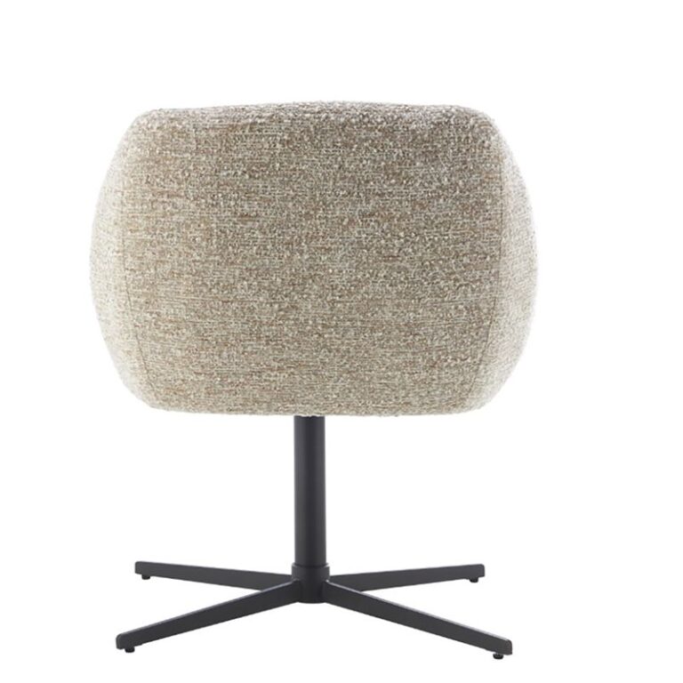 fabric lounge chair with arm support