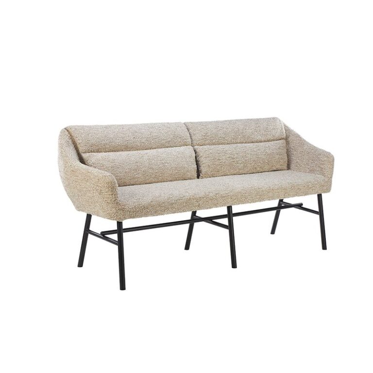 modern dining bench with metal legs