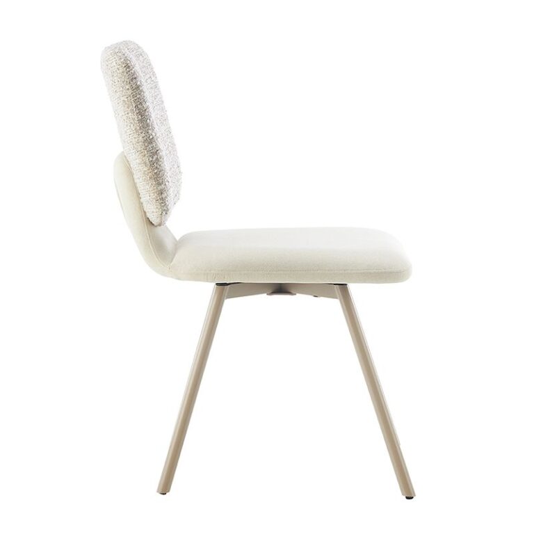 modern dining seat with metal frame