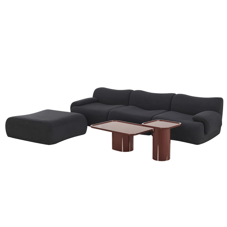 black lamb cashmere sofa