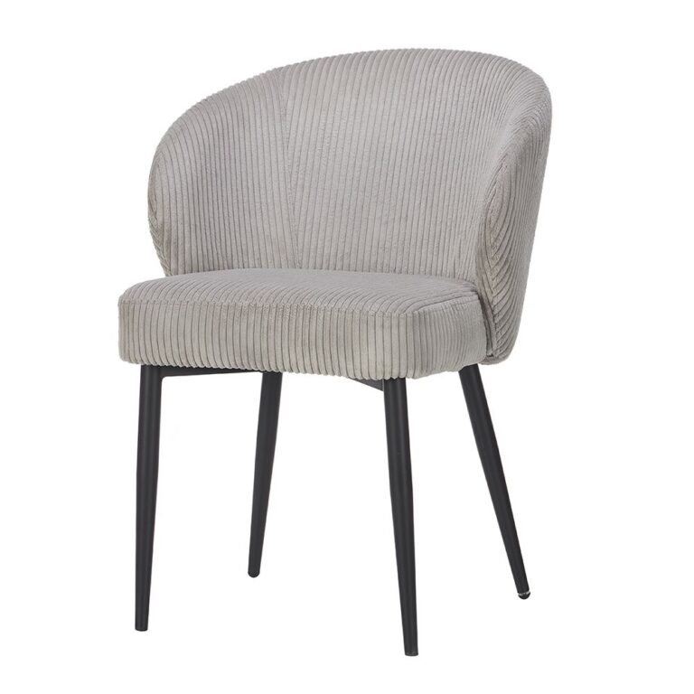 modern upholstered dining chair angle view