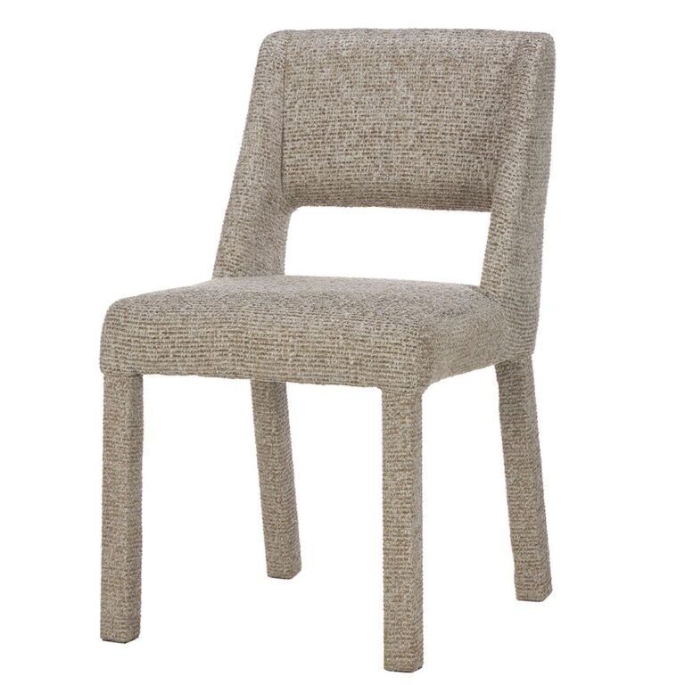 modern fabric dining chair angle view