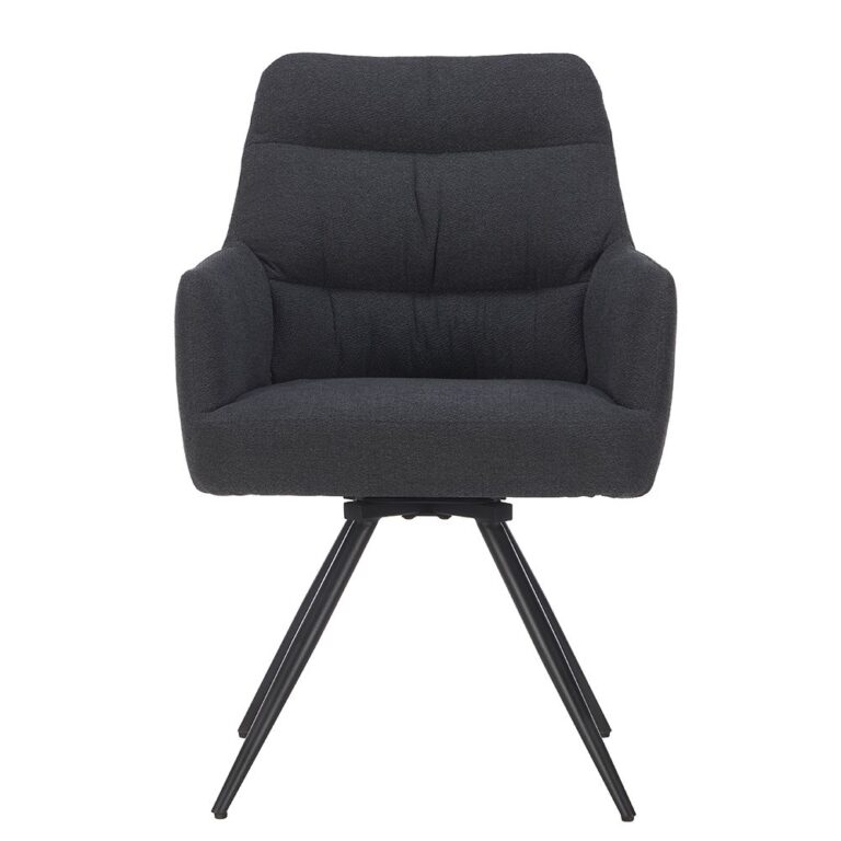 black-upholstered-swivel-dining-seat