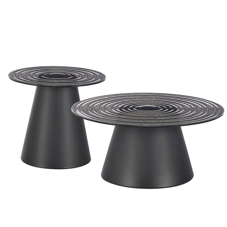 modern block base nesting table