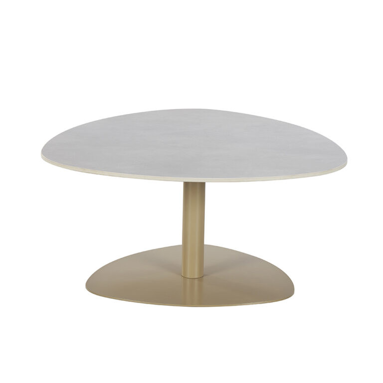 modern pedestal base accent table gold