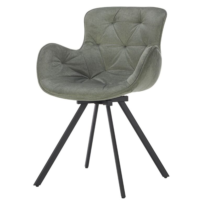 modern upholstered dining chair with swivel base
