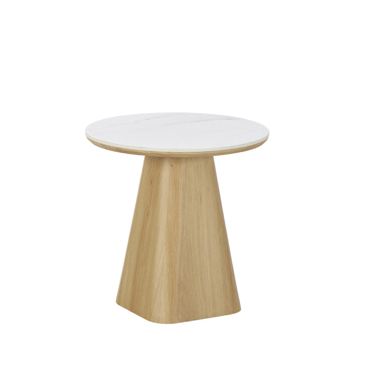 nordic round side table wood base