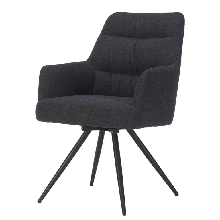 padded fabric dining chair modern style