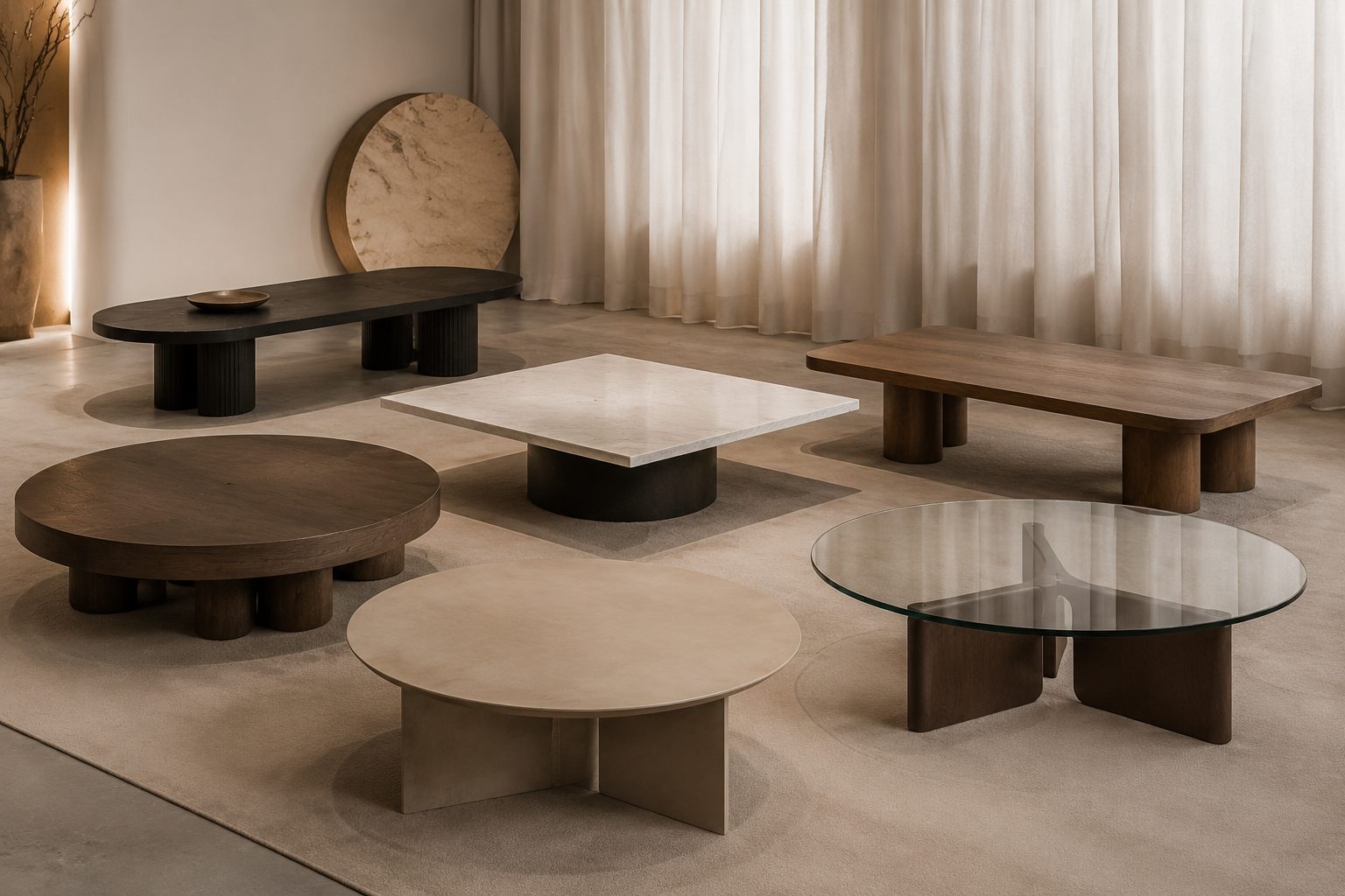 Custom coffee tables from a variety of materials