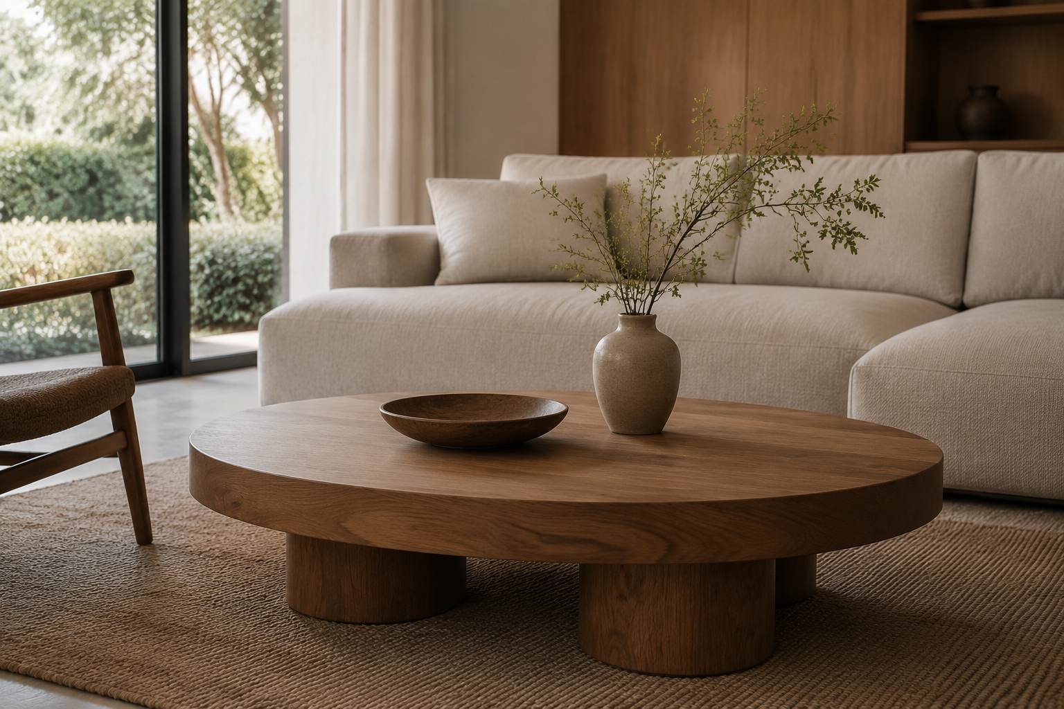 wood coffee table